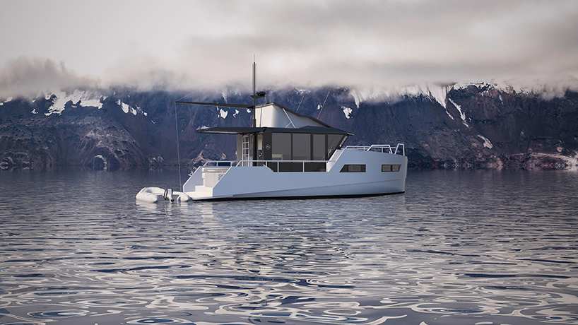 vik unveils electric boat that can be recharged from solar panels or wind power