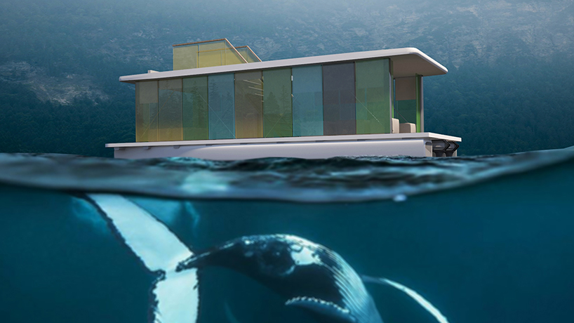 max zhivov designs the 'tiny-eco-hotel' to travel across water designboom