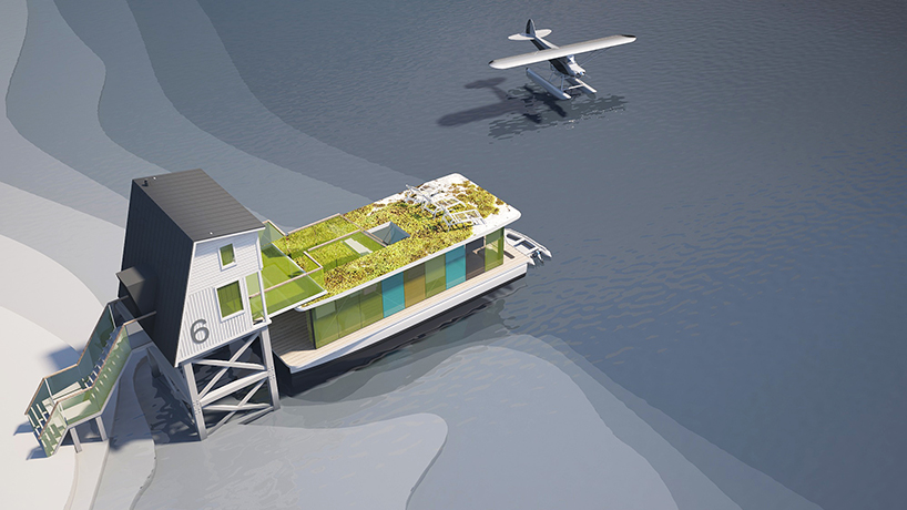 max zhivov designs the 'tiny-eco-hotel' to travel across water designboom