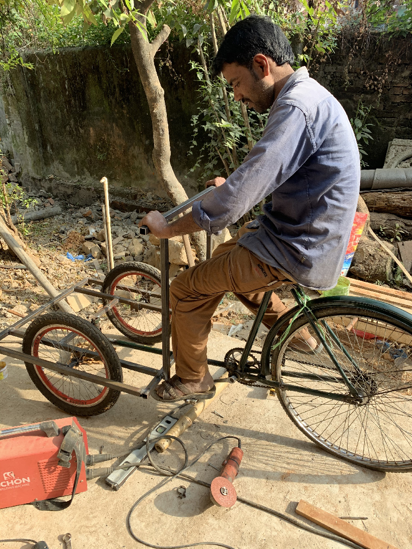 habre eco bike is made from local bamboo and is designed to ease pollution in kathmandu designboom