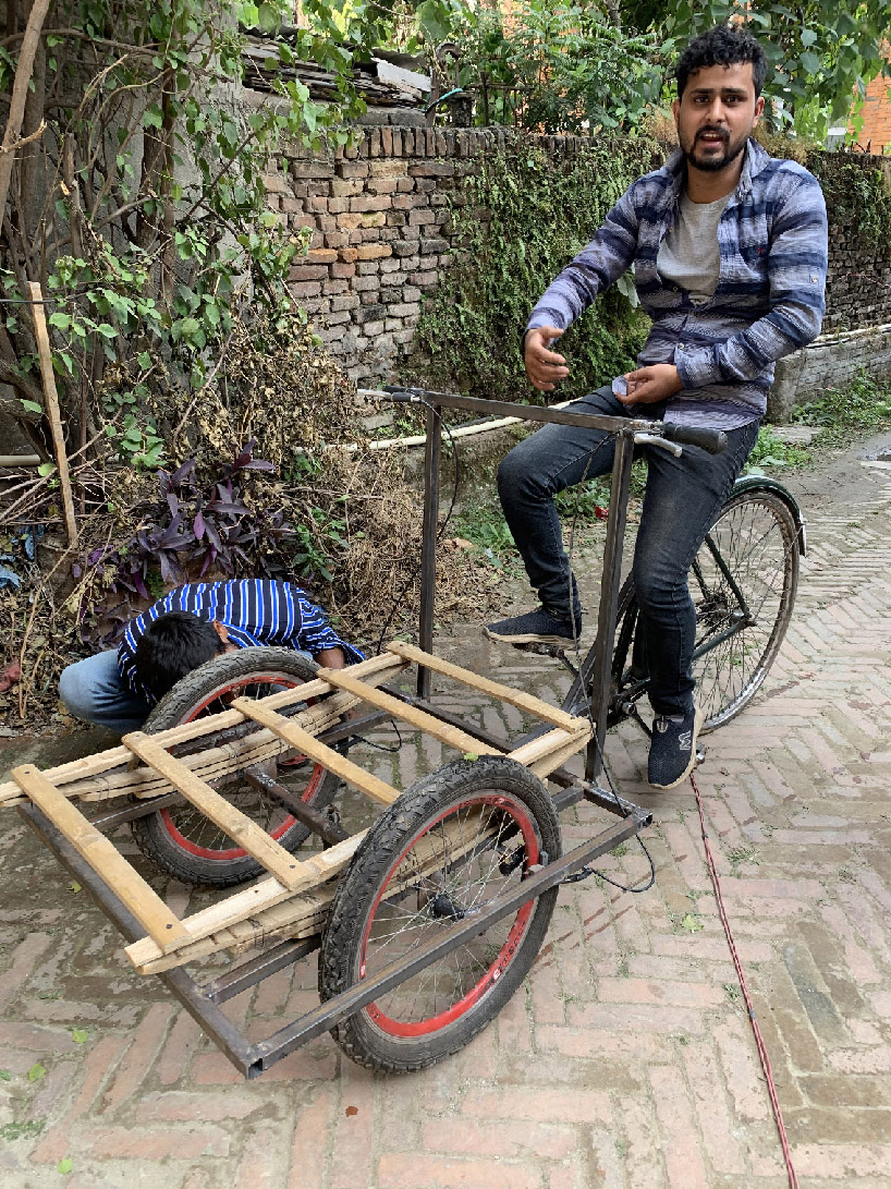 habre eco bike is made from local bamboo and is designed to ease pollution in kathmandu designboom