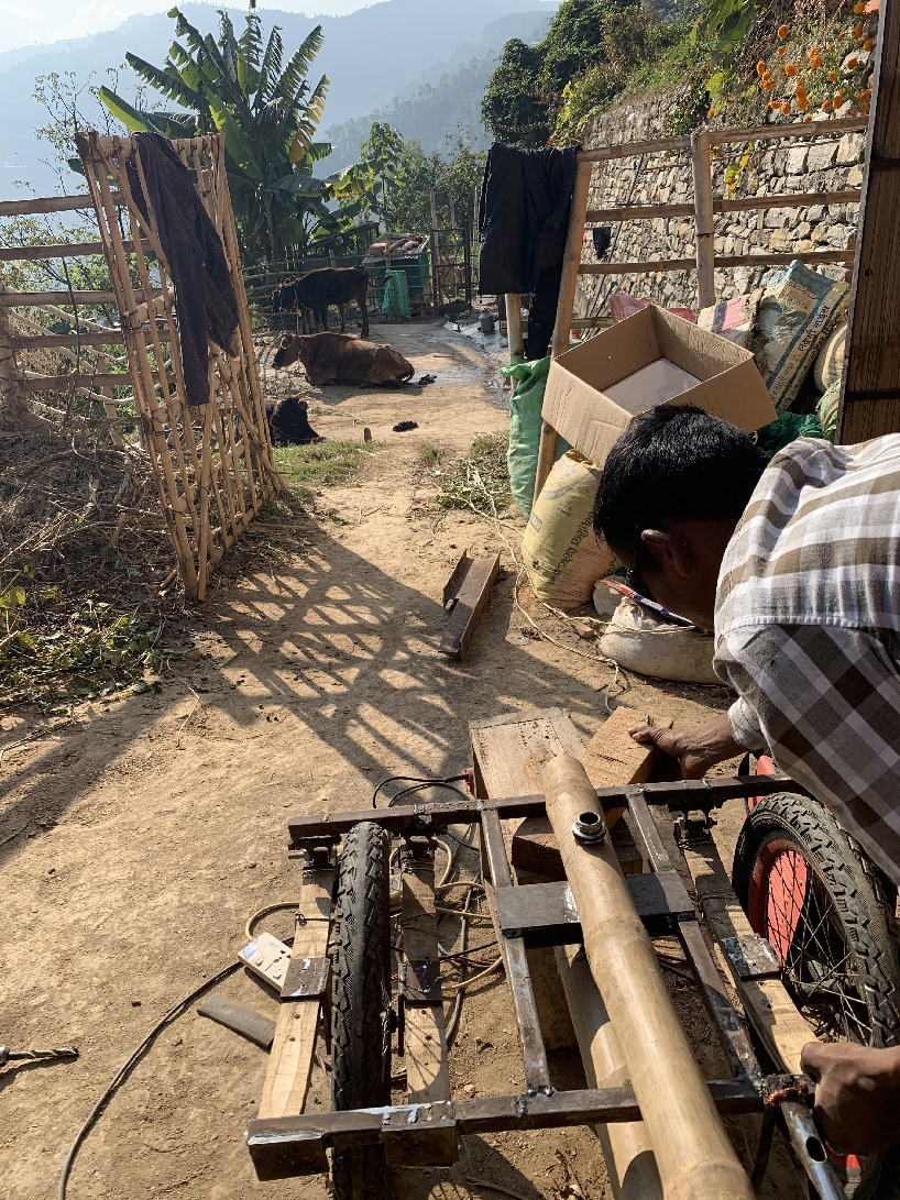 habre eco bike is made from local bamboo and is designed to ease pollution in kathmandu designboom
