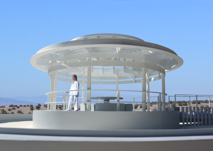 the interactive circular pattern forming pavilion 6