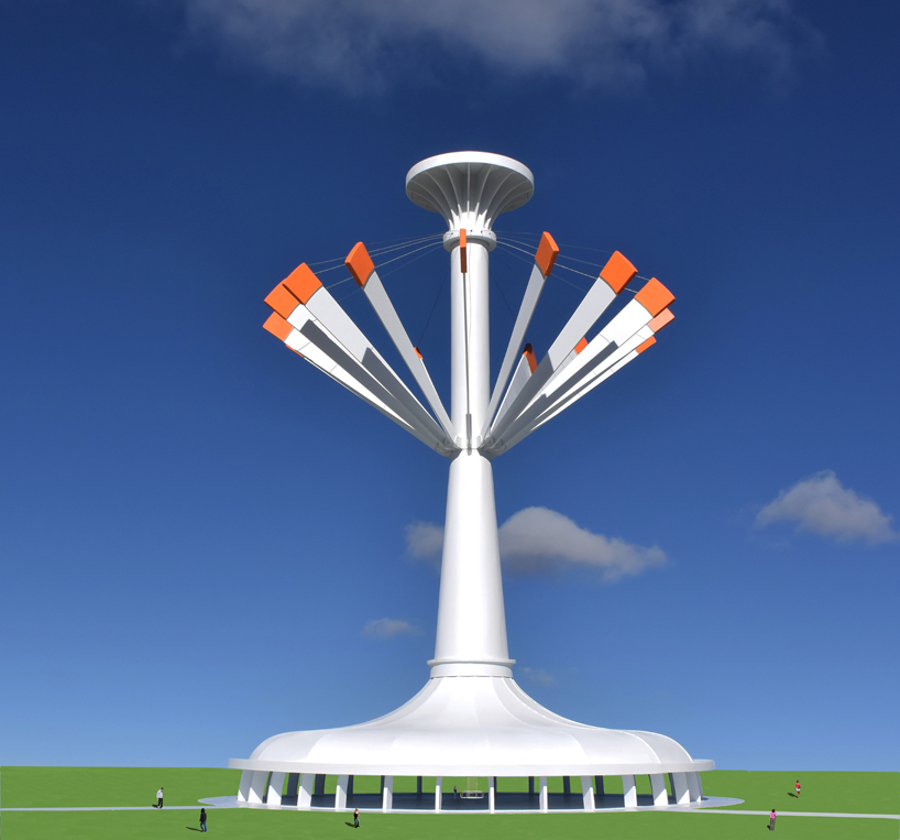 michael jantzen's solar and gravity powered art and science pavilion is a kinetic installation