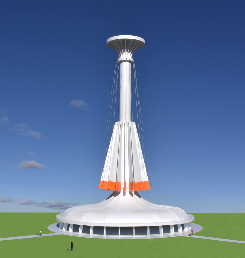 michael jantzen's solar and gravity powered art and science pavilion is a kinetic installation