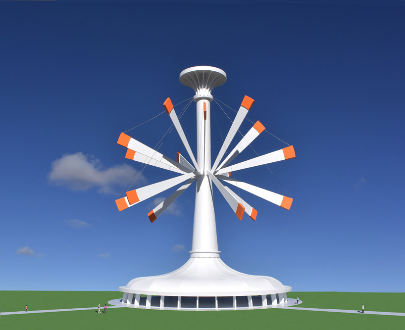 michael jantzen's solar and gravity powered art and science pavilion is a kinetic installation