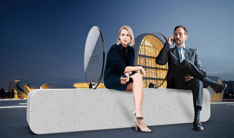 'shield' is a bench to fight COVID-19 designed by antonio lanzillo & partners designboom