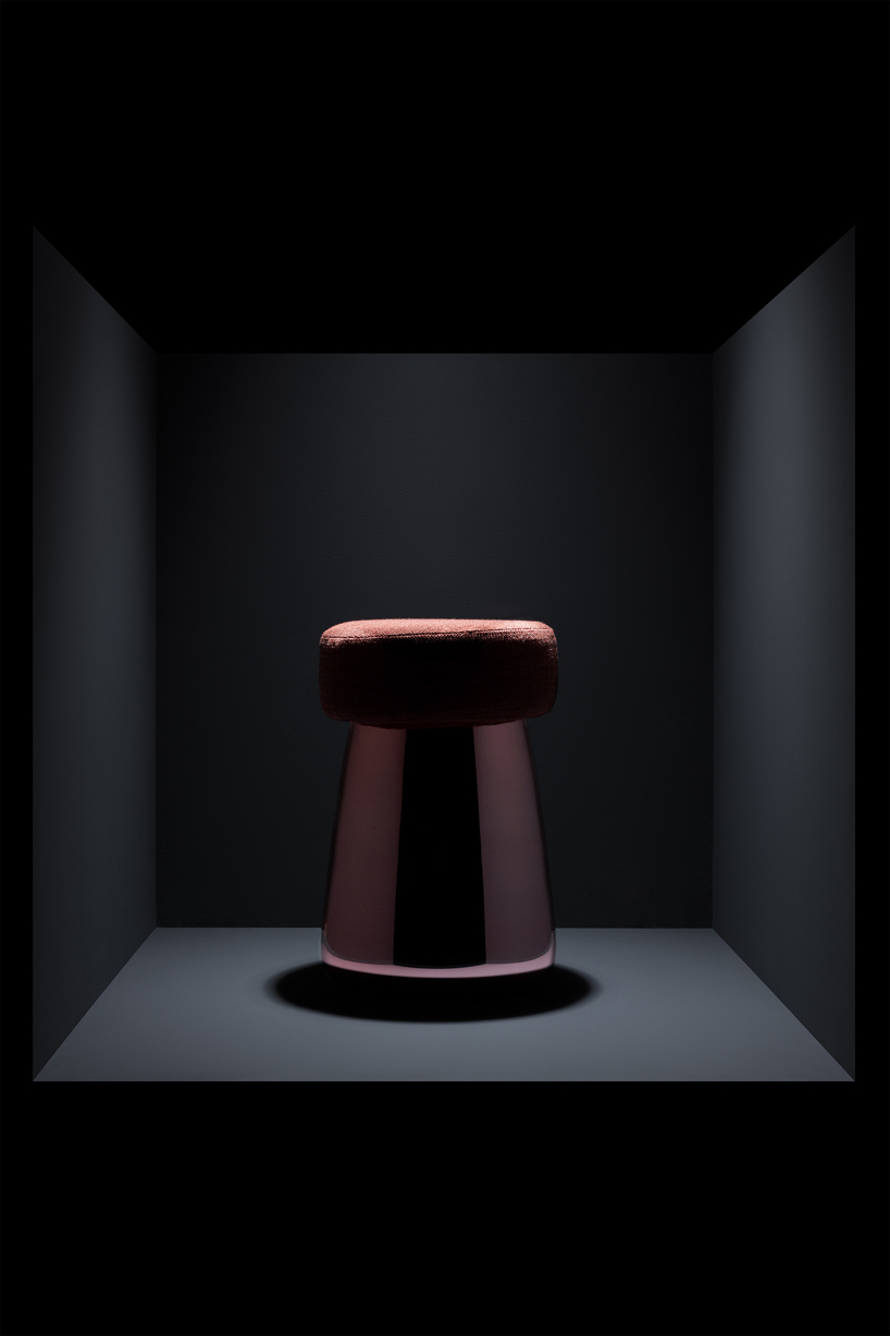 alain gilles chubby glass stool verreum designboom 