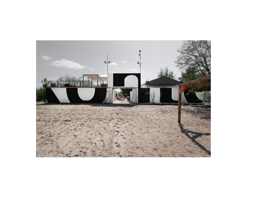 wiercinski studio recycles shipping containers for cultural center in poland designboom