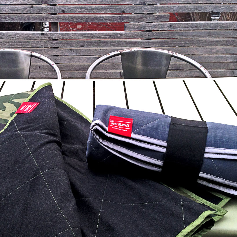 boat blanket keeps you warm + dry with wool and waterproof surfaces