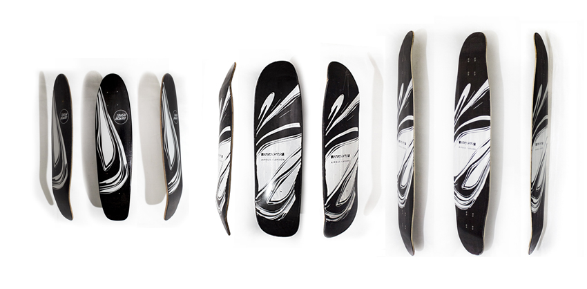 trashboard: a skateboard crafted from recycled airbus carbon and cardboard