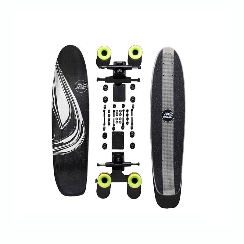 trashboard: a skateboard crafted from recycled airbus carbon and cardboard