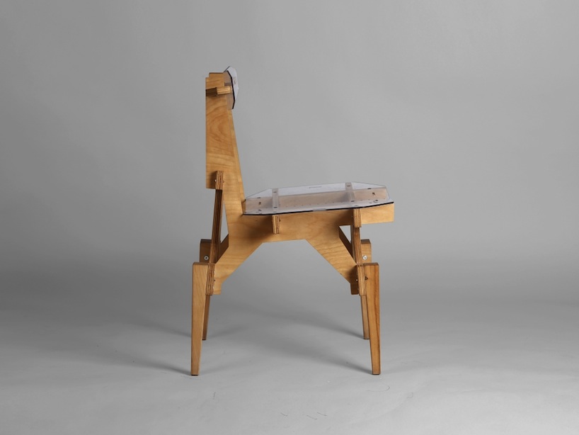 material economy meets sculpture in lese chair by lock furniture