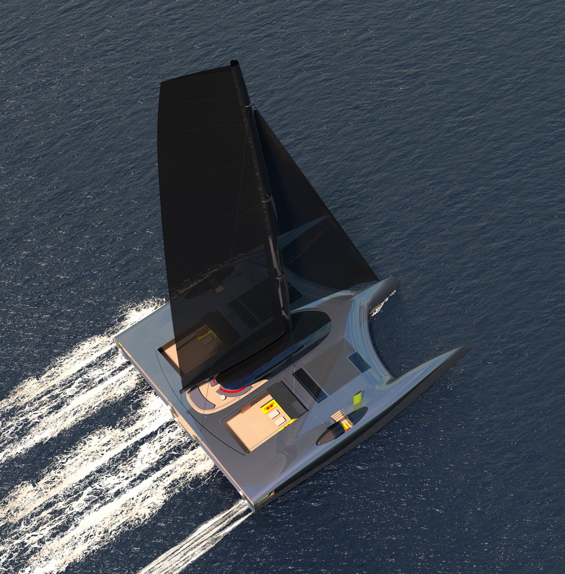 groundbreaking 40m zero emission trimaran domus 7