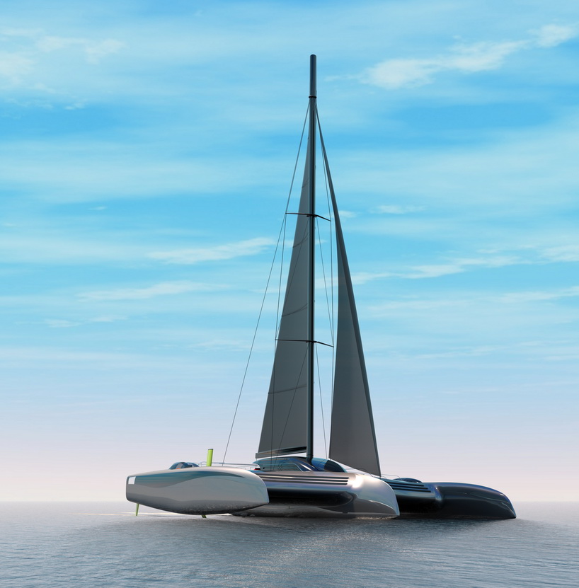40-meter-long domus trimaran concept aspires to be the first truly zero-emission superyacht - 1