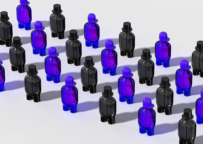 jiyoun kim studio creates human-shaped perfume bottles to represent time and money designboom