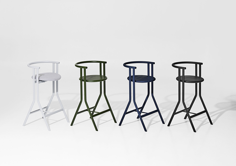 jiyoun kim studio introduces minimalist chair collection with 52 degree angled legs