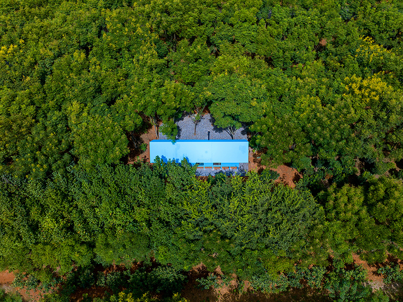 double slope roof tops wiki world's blue wooden cabin engulfed in chinese forest