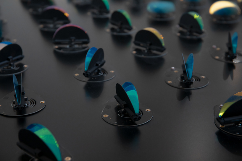 the shimmering pulse is a kinetic data sculpture created by panGenerator designboom