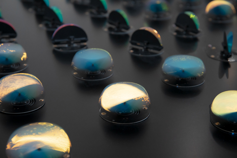 the shimmering pulse is a kinetic data sculpture created by panGenerator designboom