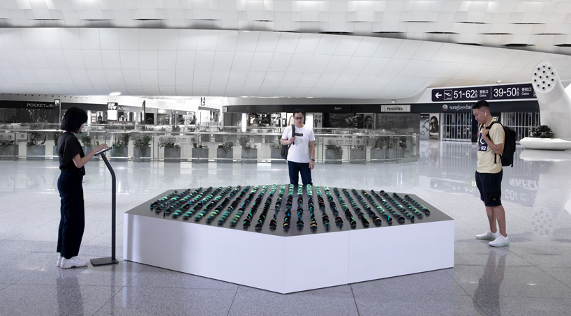 the shimmering pulse is a kinetic data sculpture created by panGenerator designboom