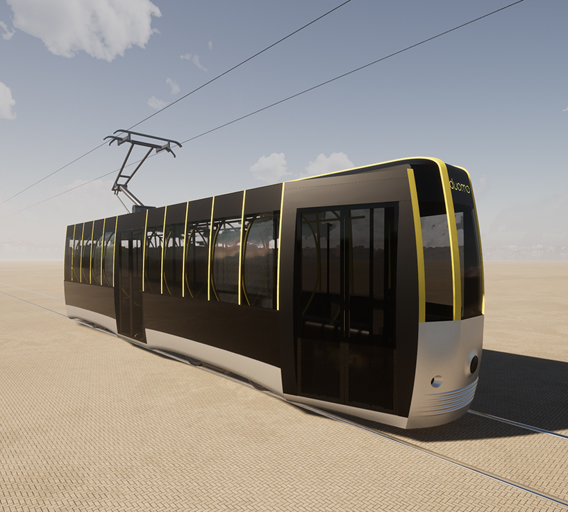 passerella by A>T imagines a new socially-distanced tram for milan designboom