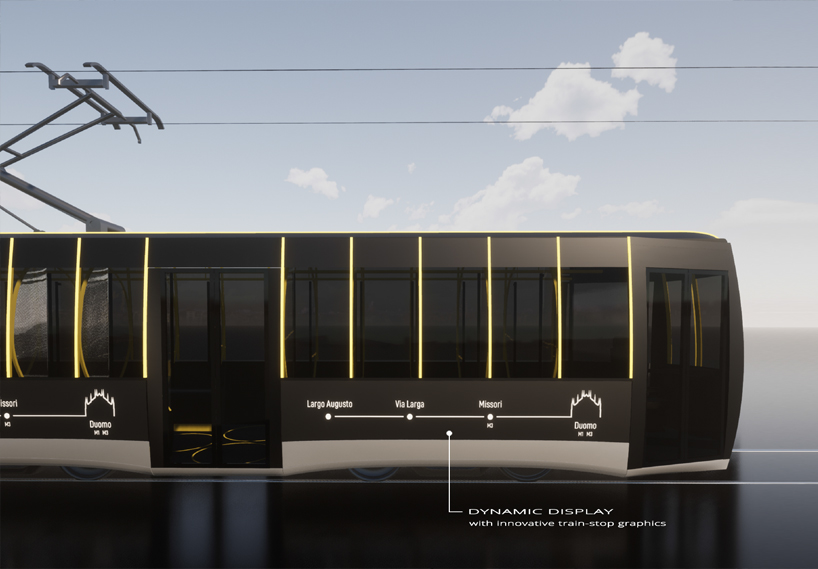 passerella by A>T imagines a new socially-distanced tram for milan designboom