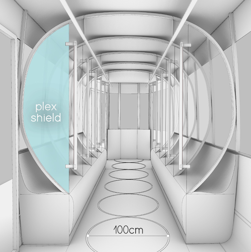 passerella by A>T imagines a new socially-distanced tram for milan designboom