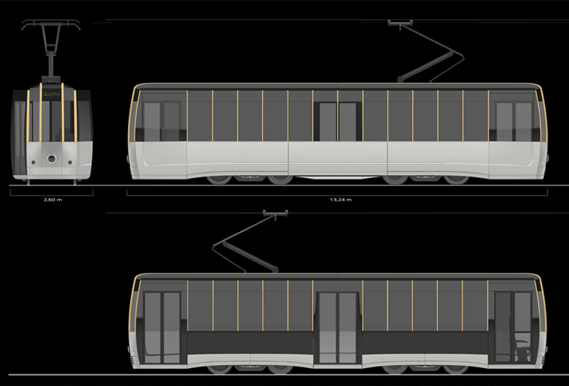 passerella by A>T imagines a new socially-distanced tram for milan designboom