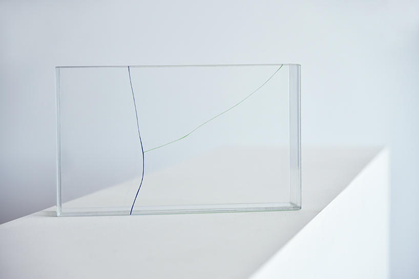 kazuhiro yamanaka colors and repurposes broken glass into unique vases