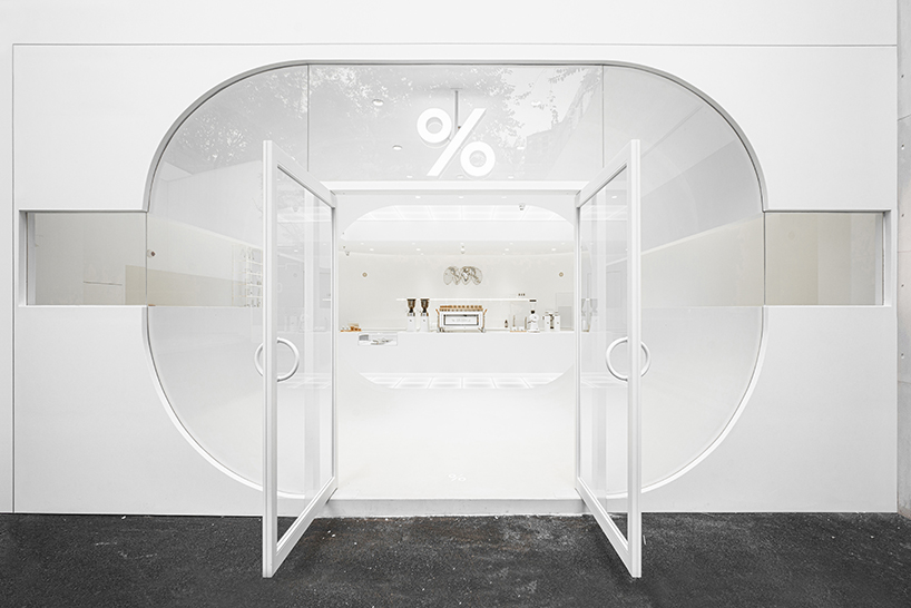 ARCHIEE's white minimalist coffee store fuses japanese, chinese, and parisian cultures