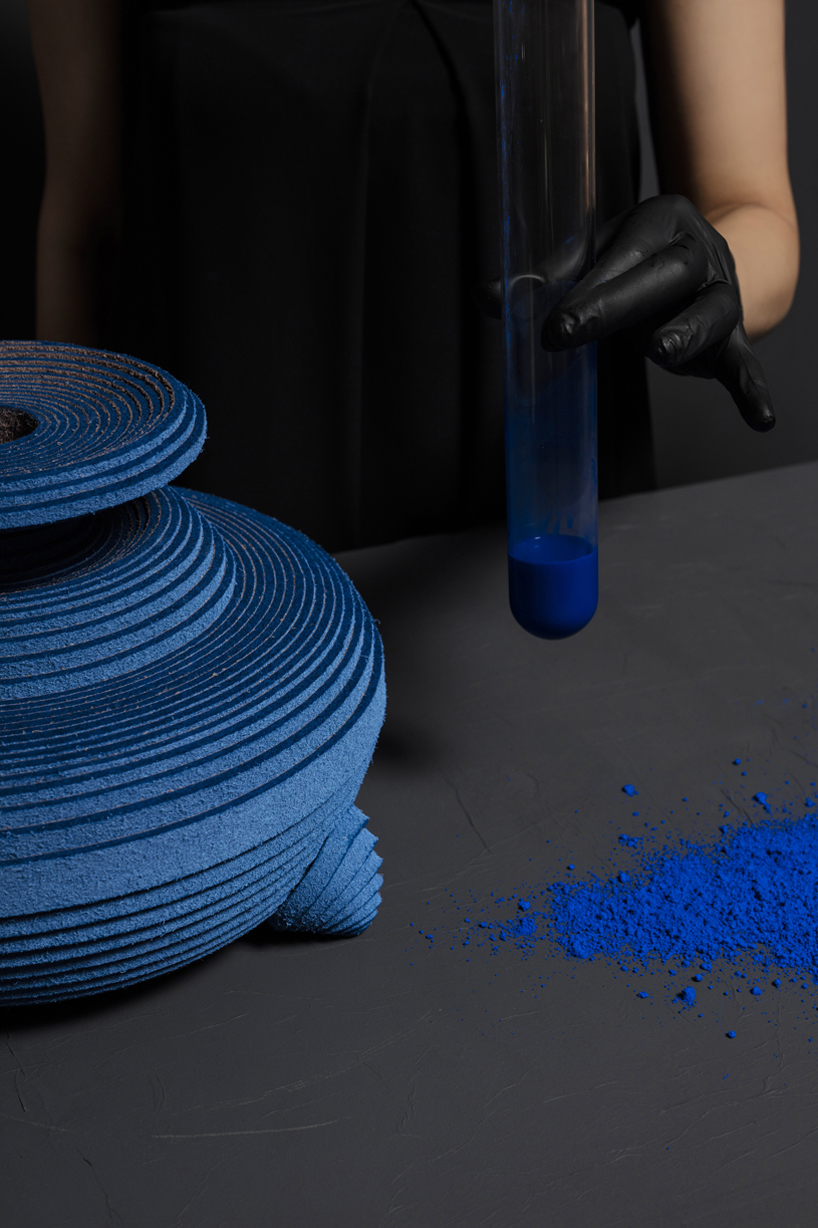 siba sahabi blue alchemy vases egyptian blue pigment designboom