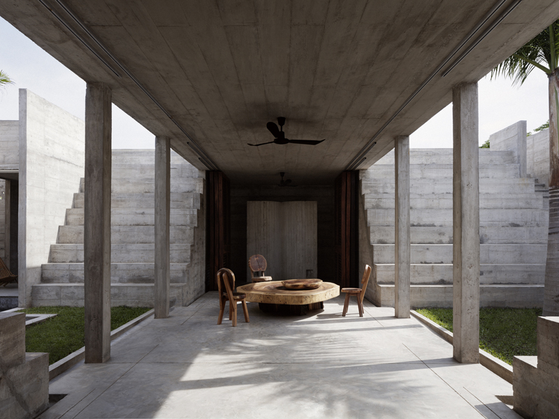 ludwig godefroy blends indoor and outdoor living spaces on the mexican coast designboom