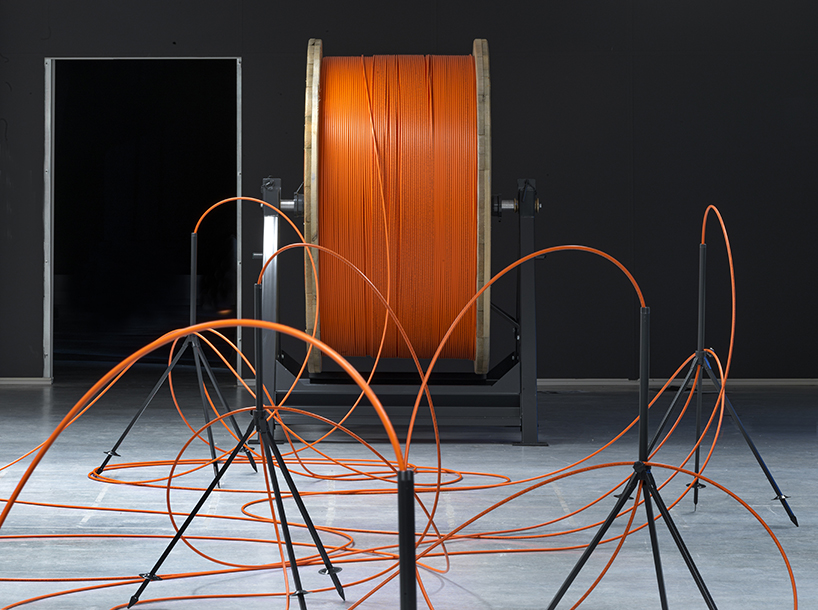 jeroen van loon prints the entire gutenberg bible onto fiber optic cable designboom