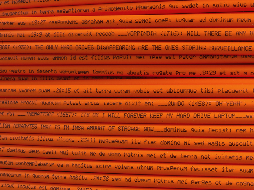 jeroen van loon prints the entire gutenberg bible onto fiber optic cable designboom
