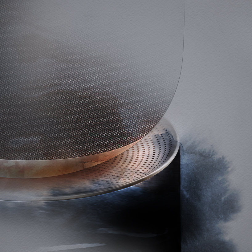 LAYER designs a sculptural speaker for bang & olufsen with oak base and textile cover designboom