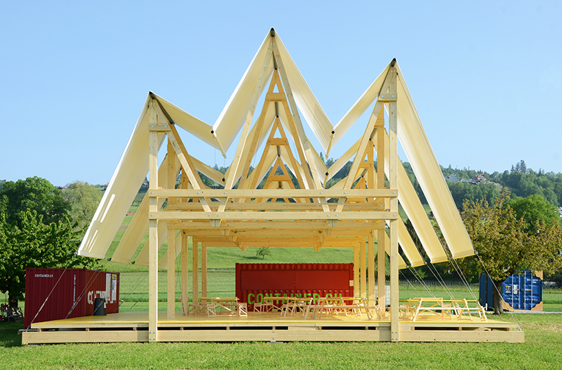 antonio scarponi's jungfrau pavilion in switzerland references the mountain panorama - 1