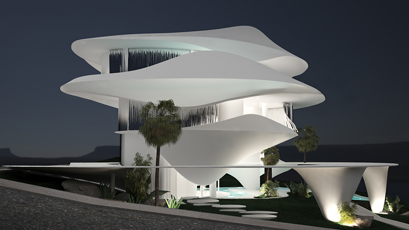 organic curves define 314 architecture studio's proposed house on the greek coast designboom