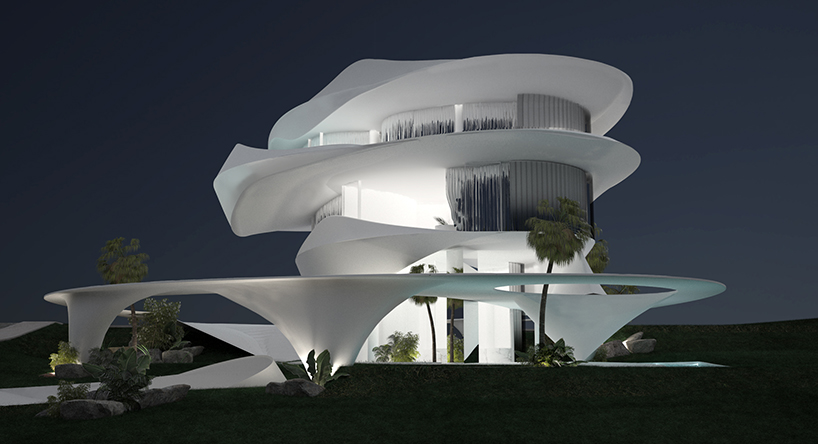 organic curves define 314 architecture studio's proposed house on the greek coast designboom