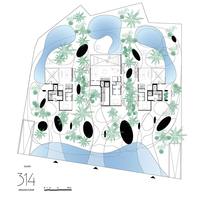 seashell-like reflective volumes complete residential proposal in athens by 314 architecture studio