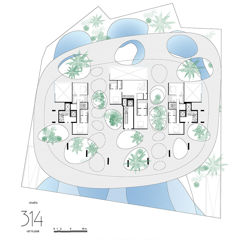 seashell-like reflective volumes complete residential proposal in athens by 314 architecture studio