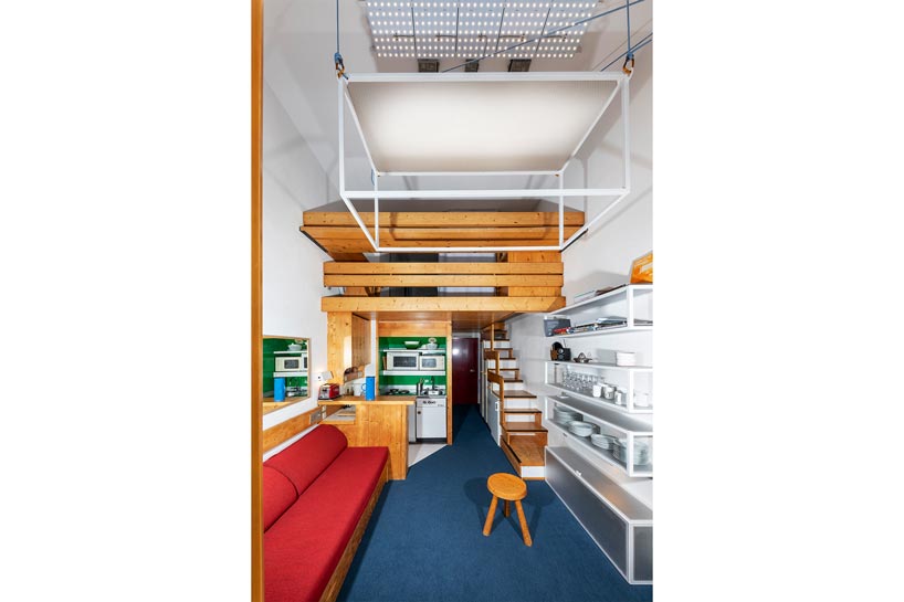 coudamy refurbishes a 19 sqm les arcs apartment with a space saving 'flying table' designboom