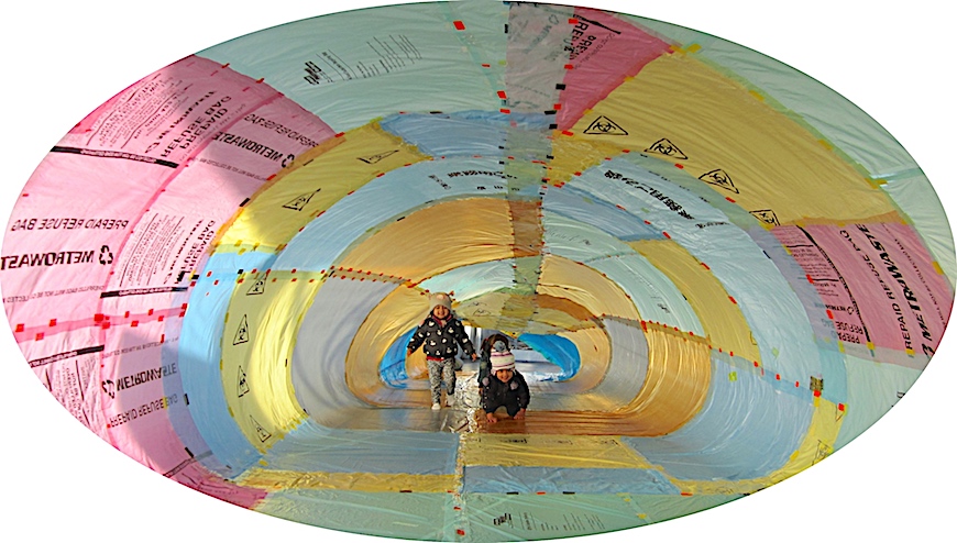 brydee rood creates a gigantic windsock sculpture to explore the issue of plastic pollution - 5