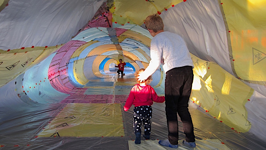 brydee rood creates a gigantic windsock sculpture to explore the issue of plastic pollution - 4