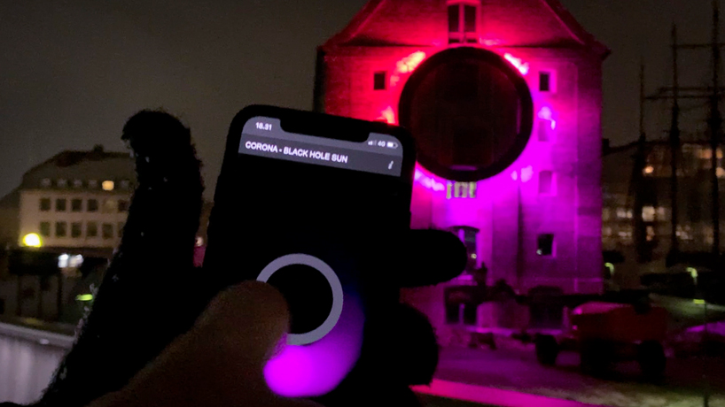 kollision reclaims the name 'CORONA' with an interactive light installation designboom