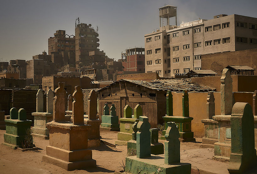 urban fabrics fuse with cemeteries in egyptian desert in manuel alvarez diestro’s photo series