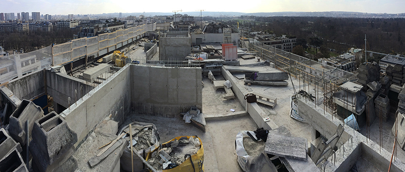 matteo cainer architects forêt urbaine parisian penthouse  designboom
