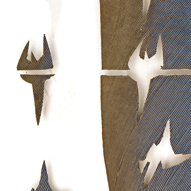 chris maynard carves real bird feathers into intricate artworks designboom