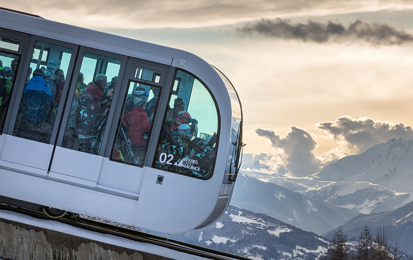 atelier 360 designs a fully glazed funicular in the french mountains 3