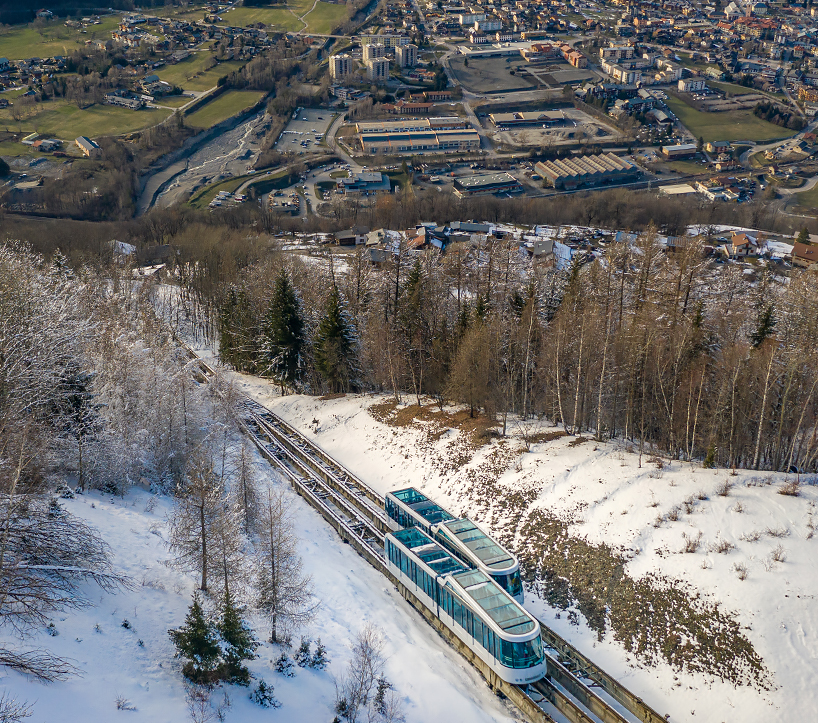atelier 360 designs a fully glazed funicular in the french mountains 4
